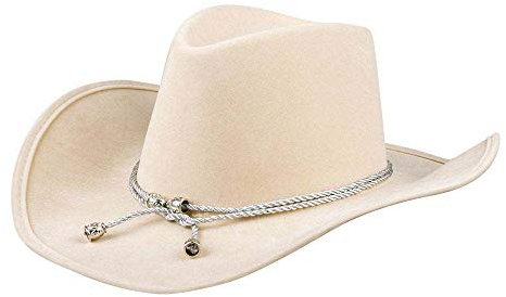 Boland 54366 - Hut North Dakota in Filz Optik, circa 57 cm, Cowboy Hut, Wilder Westen, Ranger, Kopfbedeckung, Kostüm, Karneval, Mottoparty