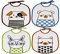 Ti TIN |4er Pack- wasserdichte, Babylätzchen, 23x28 cm | Lätzchen mit Bindeverschluss für Babys von 6 bis 18 Monaten, leicht zu reinigen, 73% Baumwolle, verschiedene Motive und Farben