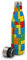 NERTHUS FIH 459 Bouteille Isotherme Double paroi, Acier Inoxydable, Blocs Multicolores, 27 x 7 x 7 cm, 500 ML