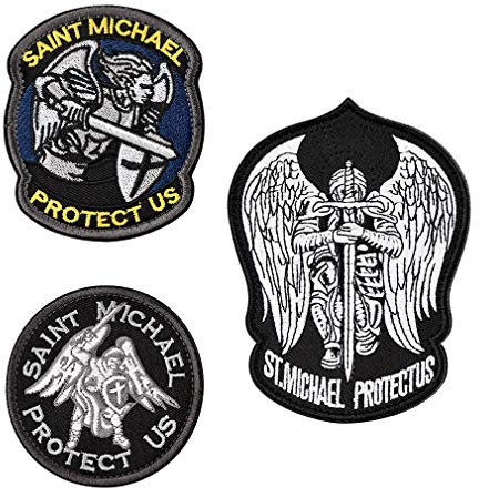 FaithHeart 3 Stück Saint Michael Modern Moral Bestickt Patches Saint Michael Aufkleber Patch an T-Shirt Jeans Mantel