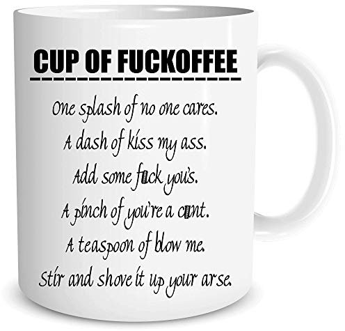 Fuckoffee C*nt Coffee Mug Rude Funny Novelty Christmas Secret Santa Gift Idea Work Mug Office Colleague Co Worker Birthday Present Humour Profanity Present Friend Housewarming Gift Joke WSDMUG1712
