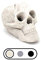 OSKER Feuerfester, künstlicher Totenkopf aus Keramik, Dekoration für Holz- oder Gas-Feuerstelle, Kamin, Lagerfeuer oder Halloween-Dekoration – 22,9 cm hellbeige