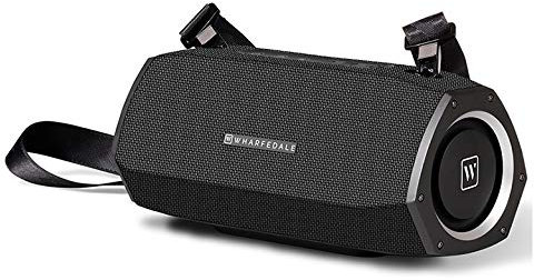 Wharfedale Enceinte Bluetooth étanche sans fil TWS avec basses de 45 W, haut-parleur robuste avec batterie de 15000 mAh, kit mains libres HD pour camping en plein air (noir)