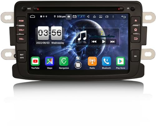 [4G+64G] Android 13 Radio de Coche Estéreo Navegador GPS para Renault Captur Dacia Sandero Duster Carplay DSP Bluetooth 5.0 WiFi SWC Dab+ GPS SatNav DVR IPS 8 Core
