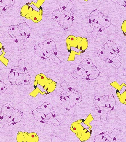 Baumwollstoff, Motiv: Poke Mon, Violett