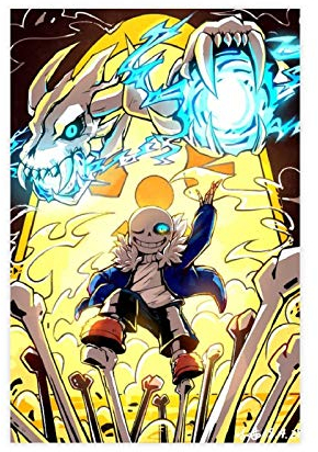 Game Undertale 4 Leinwand-Poster, Schlafzimmer, Dekoration, Sport, Landschaft, Büro, Raumdekoration, Geschenk, 50 x 75 cm, ohne Rahmen