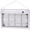 BAKAJI Zanzariera Elettrica 20W Slim Salvaspazio Anti Zanzare Mosche 2 Lampade 10W UV LED Elettroinsetticida Antizanzare con Catena e Piedini Dimensione 39 x 26 x 6 cm (20 Watt)