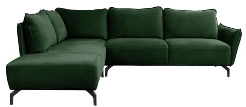 Mirjan24 Ecksofa Malony, Polsterecke, Eckcouch, Polstersofa, Couch, L-Form Sofa, Metallfüße, Polstergarnitur, Wohnlandschaft, Farbauswahl (Element 12, Seite: Links OT-2R)
