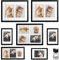 bomoe Bilderrahmen Collage 10x15 cm, 13x18 cm, 9x13 cm – 7x Mehrfach Bilderahmen Set Schwarz Fotorahmen Holzbilderrahmen Bilderrahmen mit Passepartout, Fotorahmen aus Holz & Kunststoffglas Galeria