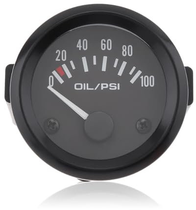 DriSentri Oil Pressure Gauge Kit, 2 52MM 12V 0~100PSI Universal Colorful LED Digital Oil Press Pressure PSI Gauge with Oil Pressure Sensor