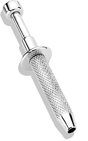 Paula & Fritz® Piercingkugel-Halter 74-mm Silber Chirurgenstahl 316L Kugelgrößen 3-mm 4-mm 5-mm 6-mm Greifer Schmuck-Pinzette Studs Barbell Stift-Zange