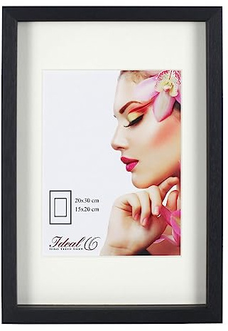 IDEAL TREND 3D Objektrahmen Holz Bilderrahmen Shirt Trikot Wanddeko Rahmen Collage Poster S223: Farbe: Schwarz | Format: 20x30