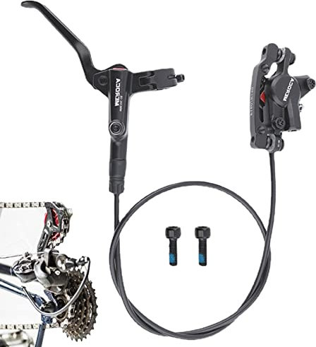 Yeeda Freno a disco idraulico | Freni a disco per bicicletta, kit cavo freno bici 1 pezzo, leva freno in lega di alluminio per mountain bike, biciclette, ebike