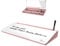Small Desktop Whiteboard with Mirror, TOWON Glass Dry Erase Board with Storage, Deskboard Organizer with Accessories for Office, Home, School Supplies, Pink, 40 x 19 cm
