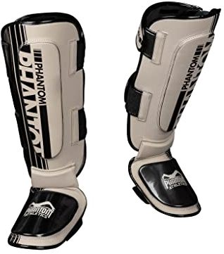 Phantom Schienbeinschoner mit Spannschutz, Kampfsport, MMA, Kickboxen, Muay Thai (L/XL, APEX Hybrid - Sand)