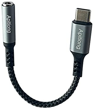 Adapter USB C Auf Klinke,USB Typ C auf 3.5mm Kopfhörer Jack Adapter,Kompatibel mit DAC-Chip, für Samsung Galaxy S21 S20 Ultra S20+ Note 20 10 S10 S9 Plus, Pixel 4 3 2 XL, i-pad Pro und mehr(Grau)