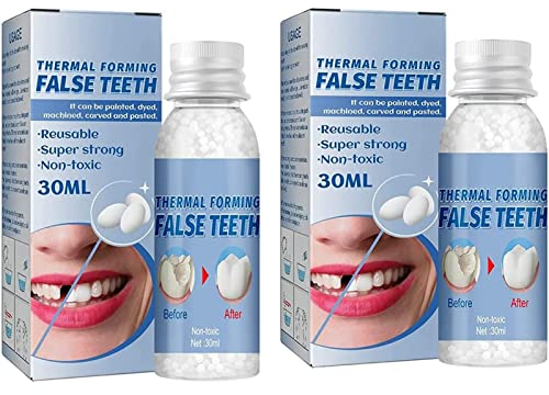 Flipped Warmth Provisorischer Zahnersatz, Zahnkleber, Zahnersatz Prothese, Temporäre Zahnreparatur Kit, Vampire Gefälschte Zahnersatz DIY temporäre Zahnreparaturperlen
