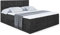 ALTDECOR Boxspringbett mit Matratze und Lattenrost, Boxbett, Topper, Polsterbett mit Bettkasten, Bett mit Stauraum H4-Matratze, Doppelbett, Springboxbett - Edita - 180x200 - Schwarz Samt