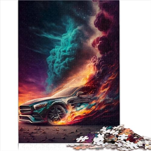 1000-Teiliges Puzzle Für Erwachsene, Fast and Furious-Puzzles, Holzspiel, Familienunterhaltungsspielzeug (Größe 75X50CM)