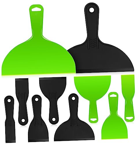 BESTonZON 10 STK Farb Schaber Set Farbschaber Malerkratzer Aus Kunststoff Spachtelmasse Für DIY Raclette Schaber Streuer Aus Kunststoff Spachtelmasse Aus Kunststoff Flache Plastik Füllung