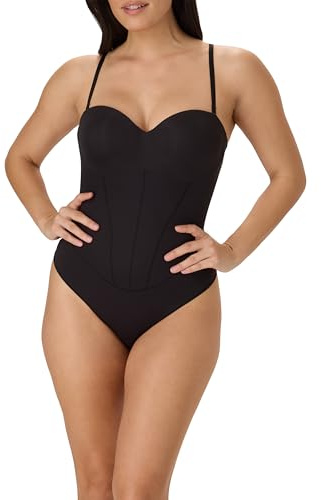 Maidenform Damen Tummy Shaping Thong Bodysuit, Multiway Thong Shaper, Firm Control Shapewear Bodysuit (1er Pack)