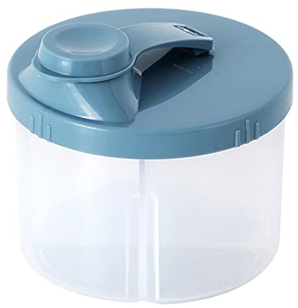 MLqkpwy Baby Formula Holder, Milk Powder Storage Container, 4 Compartments Baby Milk Powder Dispensers, PP ABS Silicone Baby Milk Powder Dispenser Pots Travel, Non-Spill