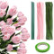 Pfeifenreiniger Blumen, 220 Stück Pfeifenputzer zum Basteln, Rosa Tulpe pfeifenreiniger blumenstrauß, Pfeifenputzer Blumen für Mama Geburtstag Muttertag, DIY Tulpe Blumenstrauß Handwerksprojekte