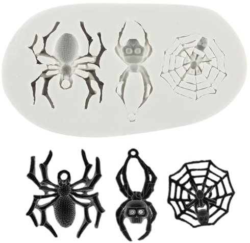 QDMOLDS Halloween-Spinnennetz-Silikonform Spinnennetz, Spinnennetz, Formen für Kuchendekoration, Cupcake-Topper, Süßigkeiten, Polymerton, Schokolade, Gummipaste
