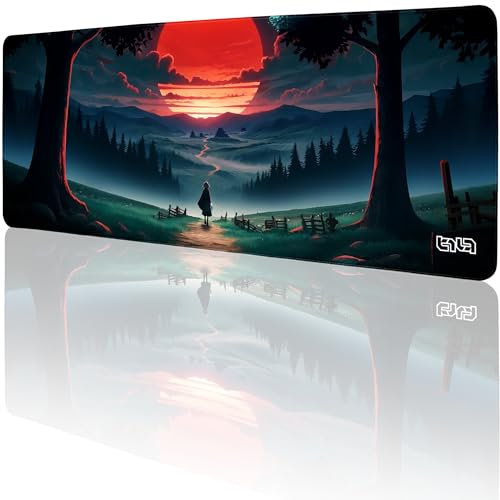 Tilt Schreibtischunterlage 80x30 cm Gaming Mauspad XXL | Rutschfester Mousepad Groß für Schreibtisch und PC Gadgets | Wasserdichter Desk Mat (Adventure Road)