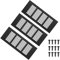 PATIKIL 8 x 3.2 Inch Door Air Vent Cover, 3pcs Aluminum Grille Ventilation Cover Louvered with Mounting Screws for Cabinet Wardrobe Door, Black