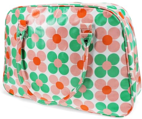 Weekend Bag - Pink and Green Daisy