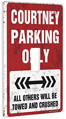 KAXW Placche per interruttore della luce Courtney solo parcheggio interruttore piastra di copertura piastra di copertura copertura interruttore luce singola