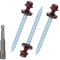 Metal Roofing Screws 10 x 2 inch, Brown Hex Head Sheet Metal Roof Screw with EPDM Washer for Corrugated Roofing (250Pcs)