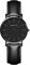 Garrulax Damen ultradünnes Gehäuse Analoge Quarzuhr Armbanduhren 36MM(Schwarz, Schwarze Oberfläche,schwarzes Leder)