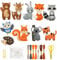 Select Zone 10 Stück Kinder Nähset Set DIY Nähen Bastelset Kiddy Wunder Nähspaß Kreativ Tiere Filzen für Kinder ab 6 Jahre (Tierkombination 2)