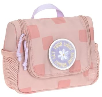 LÄSSIG Kinder Kulturtasche Waschbeutel Waschtasche Kulturbeutel zum Hängen/Mini Washbag Pattern Party Rose