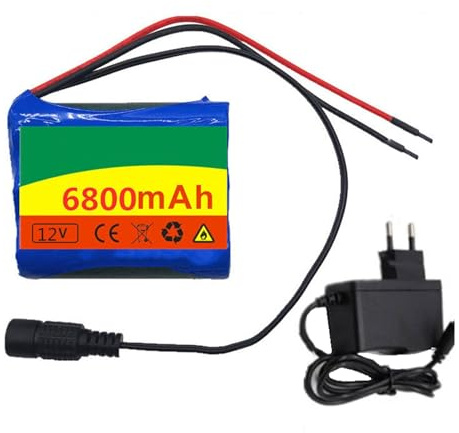12V 6.8Ah/9.9Ah 3S1P Batterie lithium-ion rechargeable Boîtier en PVC étanche Batteries lithium-ion pour robots Convient aux caméras de vidéosurveillance lecteurs MP3 etc 12V 6.8Ah