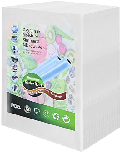 SCANTEE Vakuumierfolie, 100 Stück 20x30cm Vakuumierbeutel, BPA-Frei, Stark, Reißfest, Gute Abdichtung, Vakuumbeutel für Vakuumierer, Sous Vide, Mikrowellenöfen