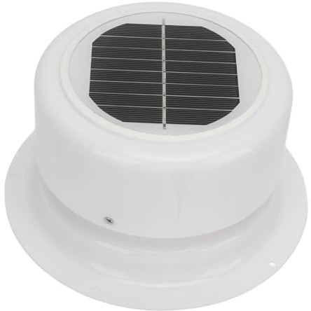 VCHICS Ventilateur d'extraction, Ventilateur d'extraction de plafond à énergie solaire avec vis montage for camping-car et bateau