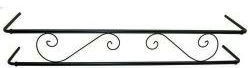 HELGUEFER - Balconcino estensibile finestra da 140 a 200 cm # 3 nero | Supporto vasi per finestre, piante | ringhiera finestra esterna. in ferro laccato | Supporto per vasi da balcone esterno | Facile