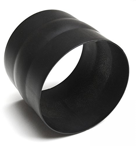 raik Rauchrohr/Ofenrohr-Adapter 150 mm Durchmesser Stahlblech Schwarz SH146-150-sw
