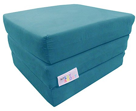 MyLayAbout Adult Z Bed Memory Foam Fold out/Chairbed/Mattress | 10 Colour | Single (Light Blue)