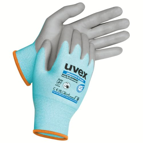 Uvex 60080 7 Phynomic C3 Safety Glove, Size: 7, Sky Blue