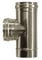 Raccordo T 90 femmina canna fumaria DN 80 tubo acciaio inox 316