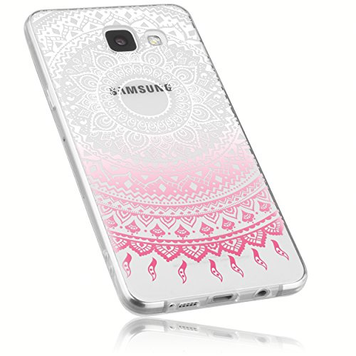 mumbi Hülle kompatibel mit Samsung Galaxy A5 2016 Handy Case Handyhülle mit Motiv Mandala rosa, transparent