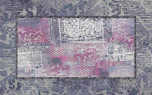 Vilber New Classic Tapis en Vinyle Rose 75 x 120 x 3 cm