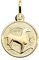 My Gold Damen Kinder Anhänger Sternzeichen Steinbock Gold 333 (Ohne Kette) Gelbgold (8 Karat) Ø 12mm Rund Tierkreiszeichen Zodiac round A-06017-G303-Ste