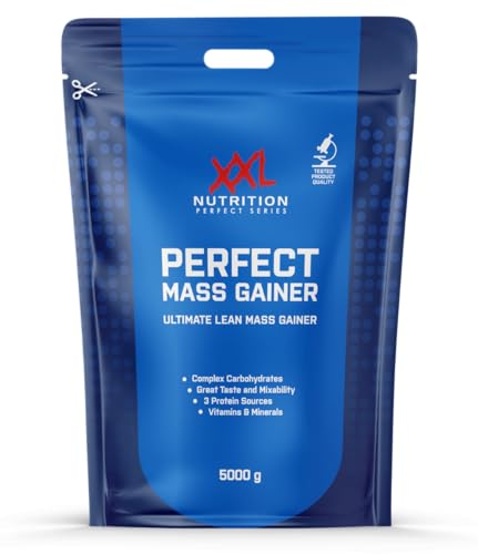 XXL Nutrition - Perfect Mass Gainer - Weight Gainer für Muskelmasse & Muskelaufbau - Kein Zugesetzter Zucker - 5000 Gramm - Banane