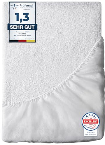 Matratzenschoner 120x200 Wasserdicht Dreamzie - Oeko-TEX - Atmungsaktive Anti-Allergie und Anti Milben