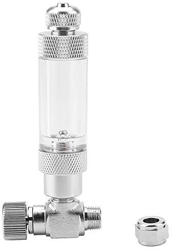 Pssopp Depósito de Peces CO2 Válvula de retención de la Aguja de Acuario de Acero Inoxidable Regulador de CO2 Acuario CO2 Burbuja Contador Acuario DIY Generador de CO2 Válvula de Aguja(03#)